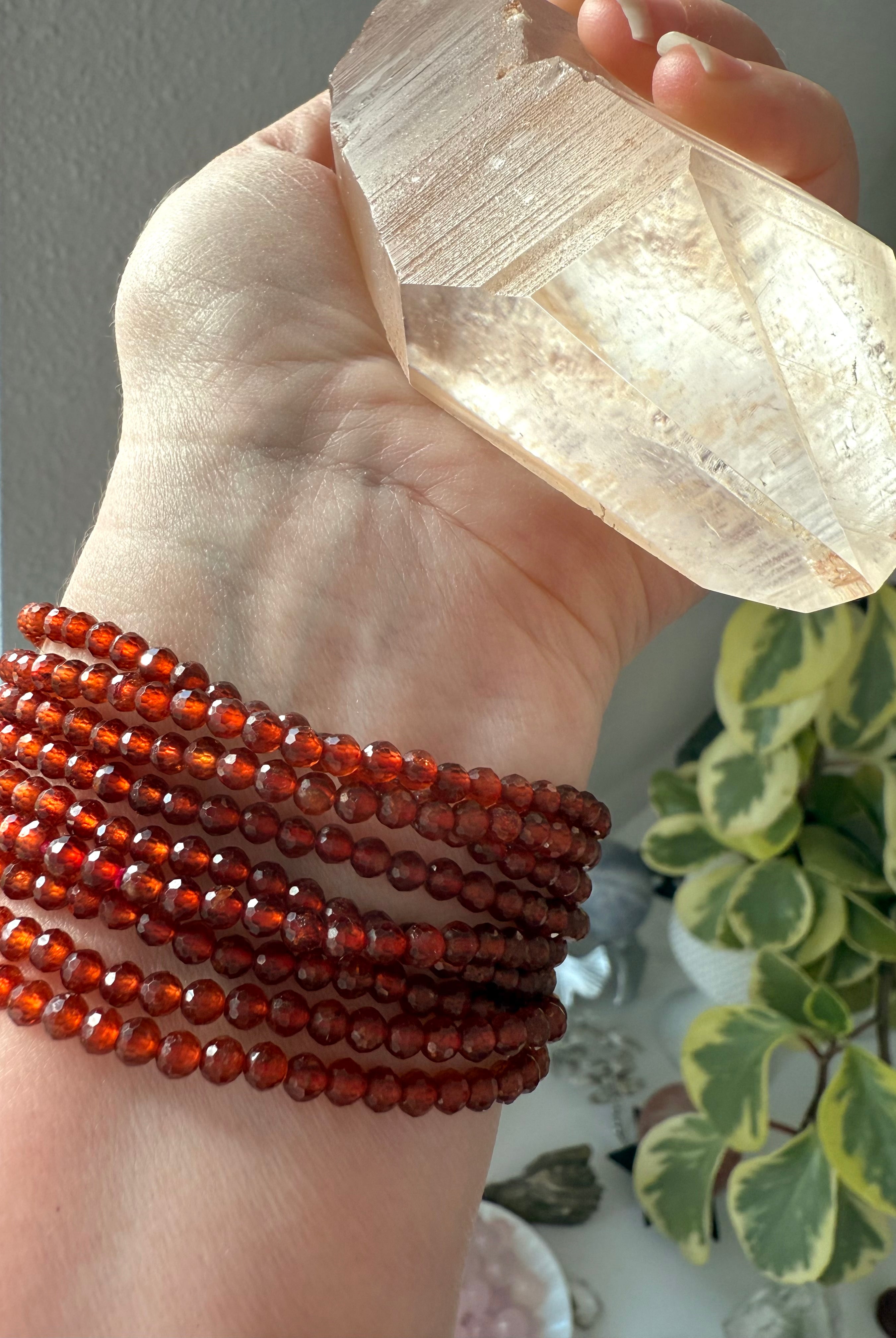 Orange Garnet connects to us Earth energy, inspiring creativity + emotional wellness
