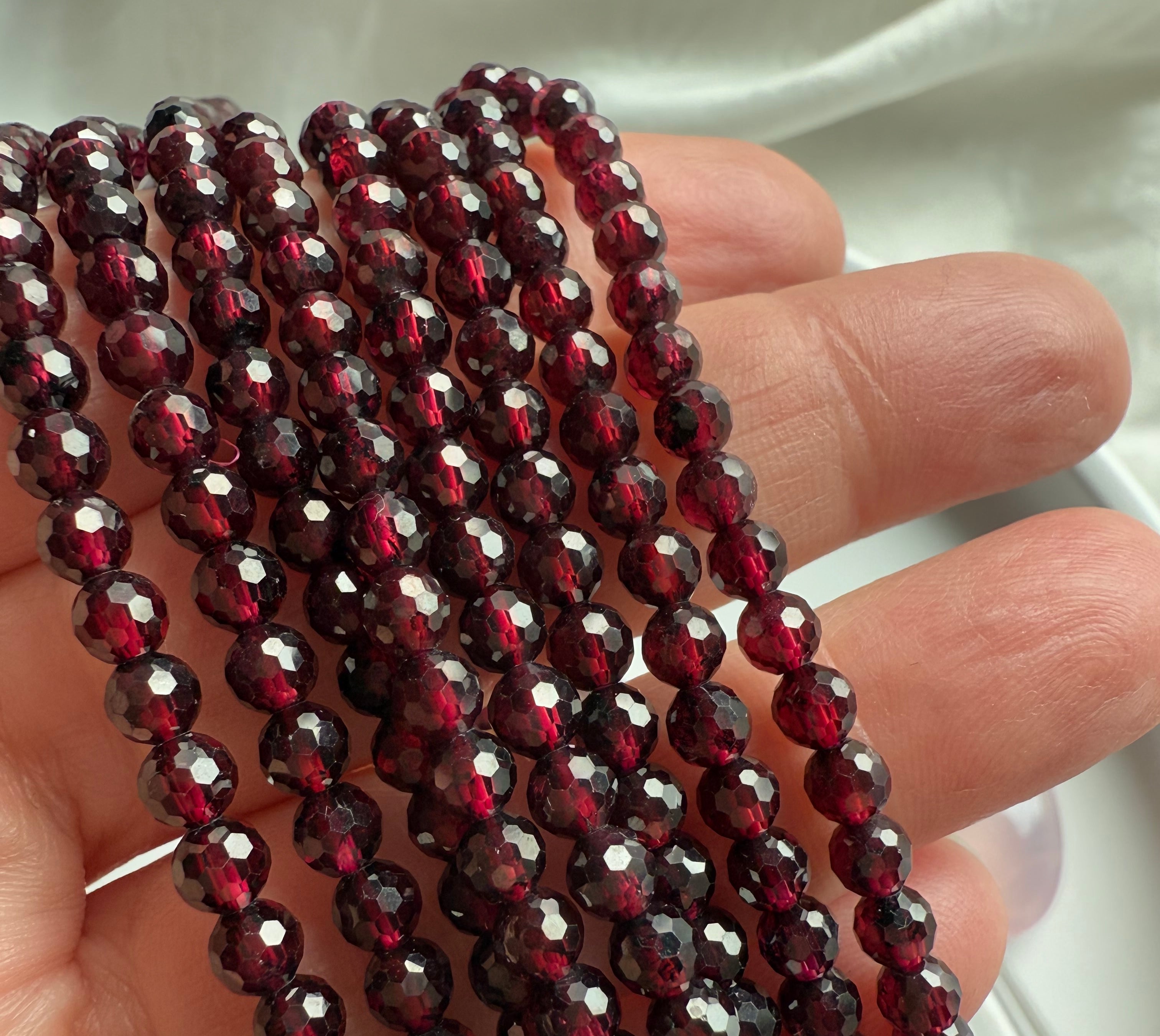 Wear Red Garnet jewelry for a calming energy to help you release stress, worry + anxiety