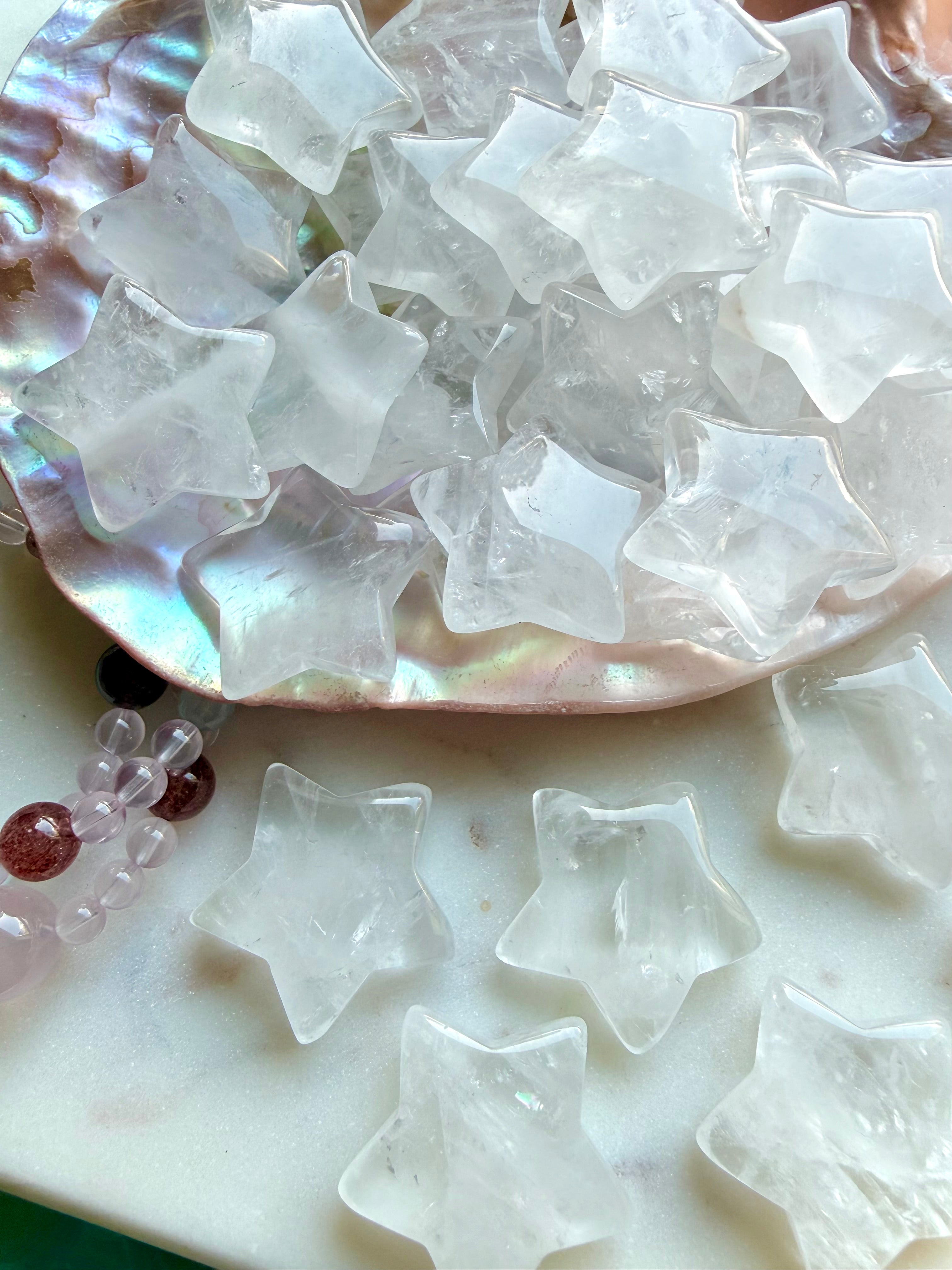 clear quartz crystal stars for clarity healing and energy amplification