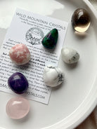 Healing crystals for grief & sympathy gift – pink opal, ruby zoisite, moonstone, rose quartz & more