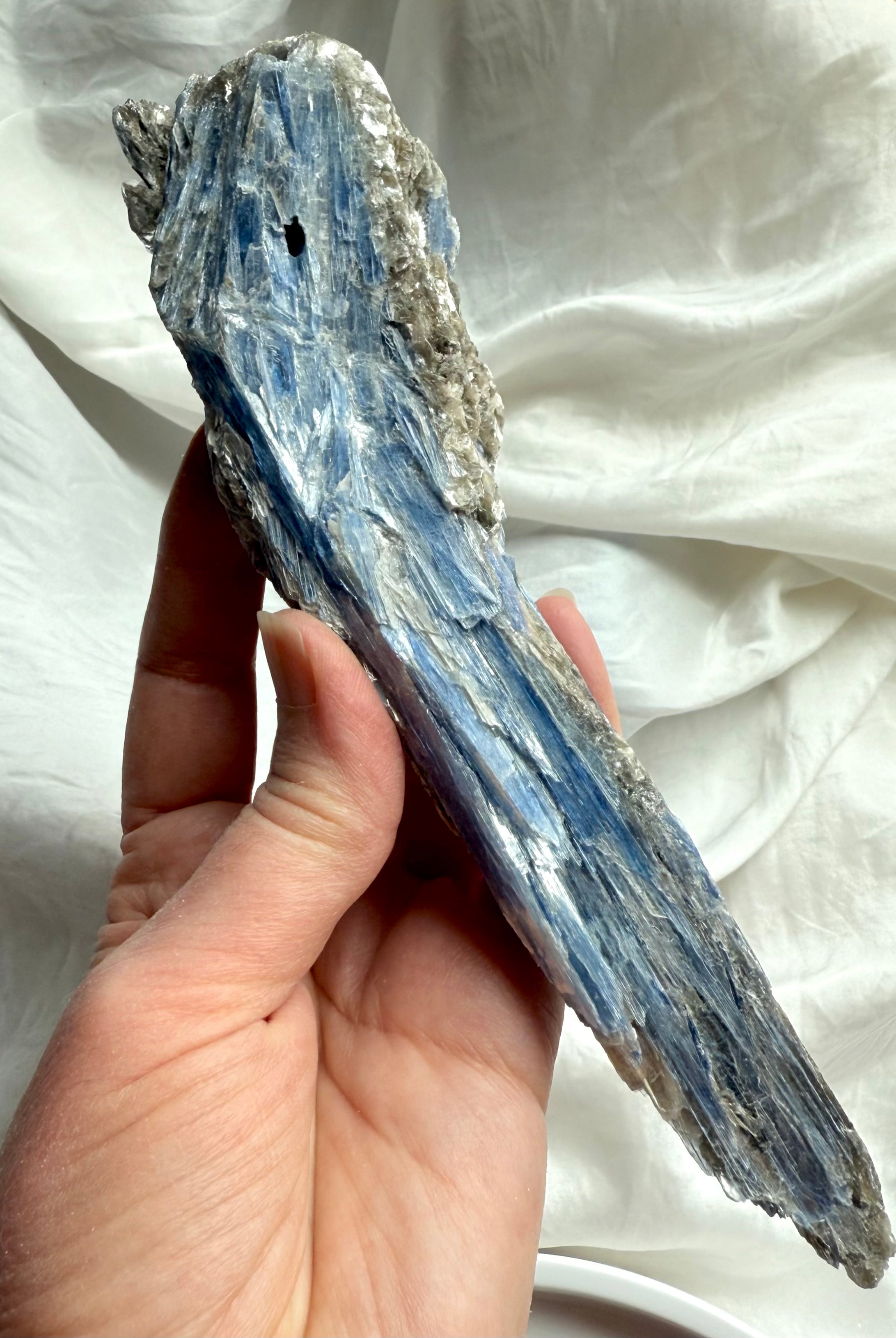 raw blue kyanite mineral texture, high vibration crystal for meditation and energy work