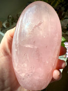 Asteriated Rose Quartz Crystal from Madagascar with flashy rainbows + cats eye asterism in the light