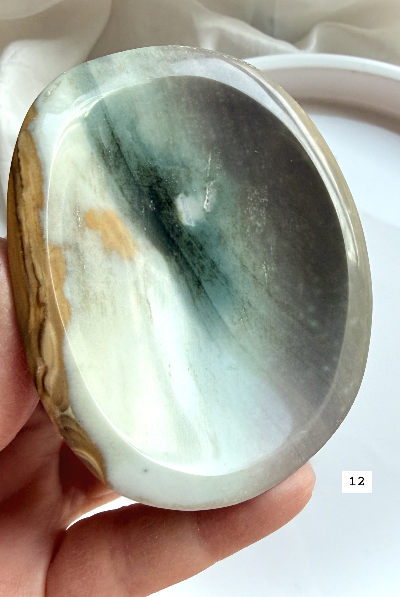 polychrome jasper stone bowl one of a kind crystal dish with unique natural patterning