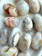 High quality Flower Agate tumbled stones with beautiful pastel colors + a peaceful feminine energy