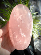Star Rose Quartz Crystal from Madagascar with flashy rainbows + cats eye asterism in the light