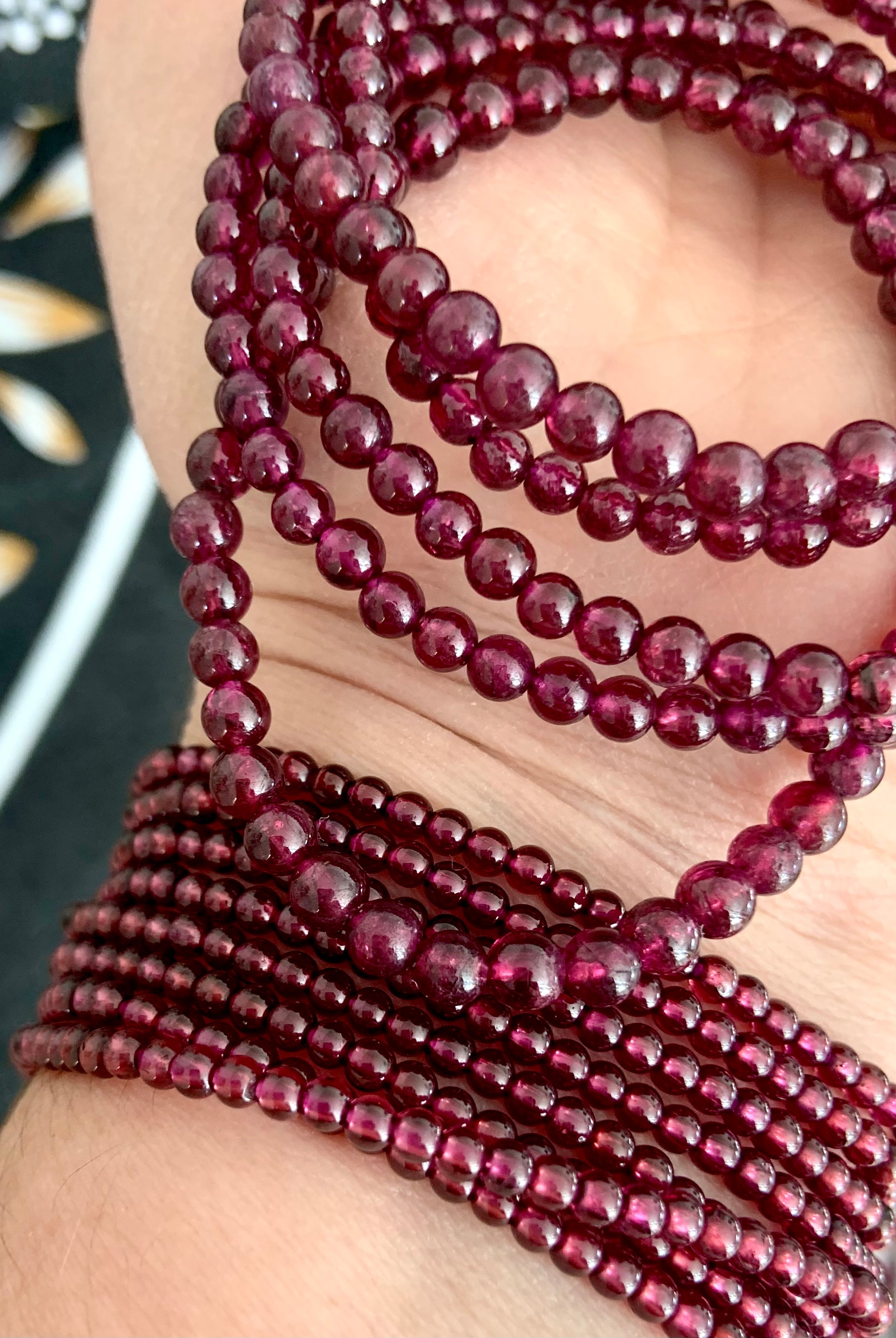 high quality red garnet beaded bracelets