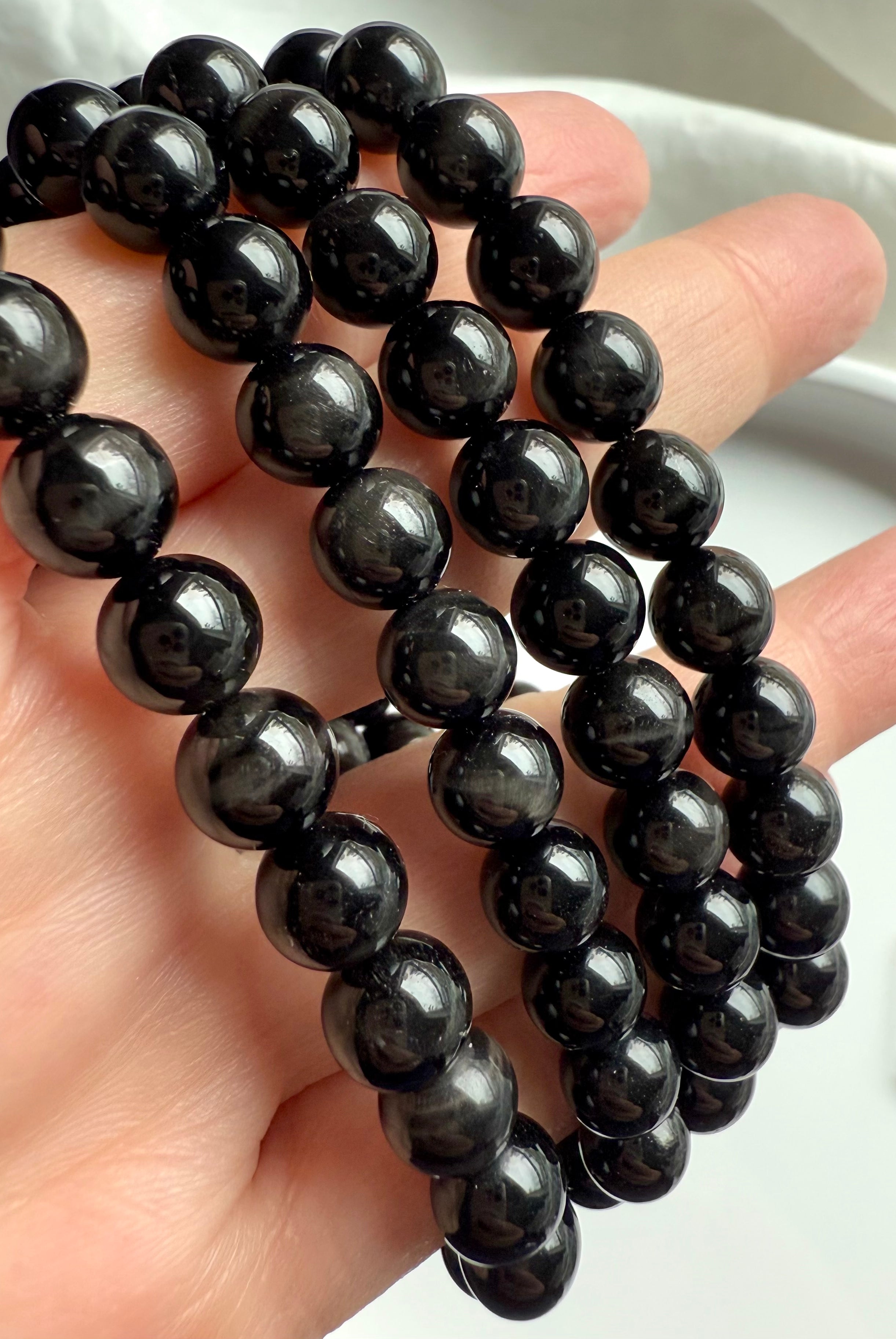 Wear your natural Black Tigers Eye Beaded Bracelet for motivation, grounding + energetic protection