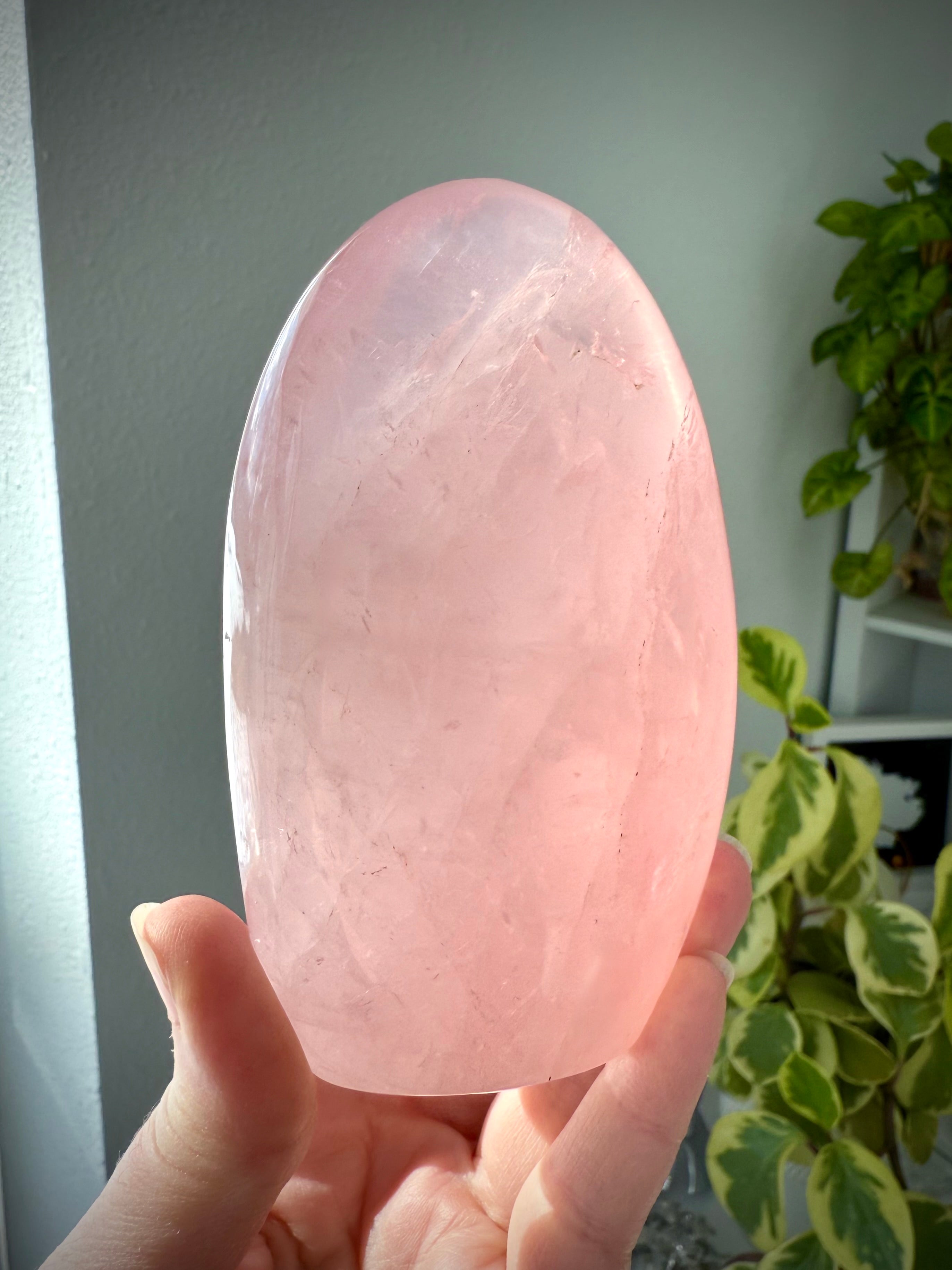 Rose Quartz is a heart chakra crystal emanating calming, peaceful energy and unconditional love