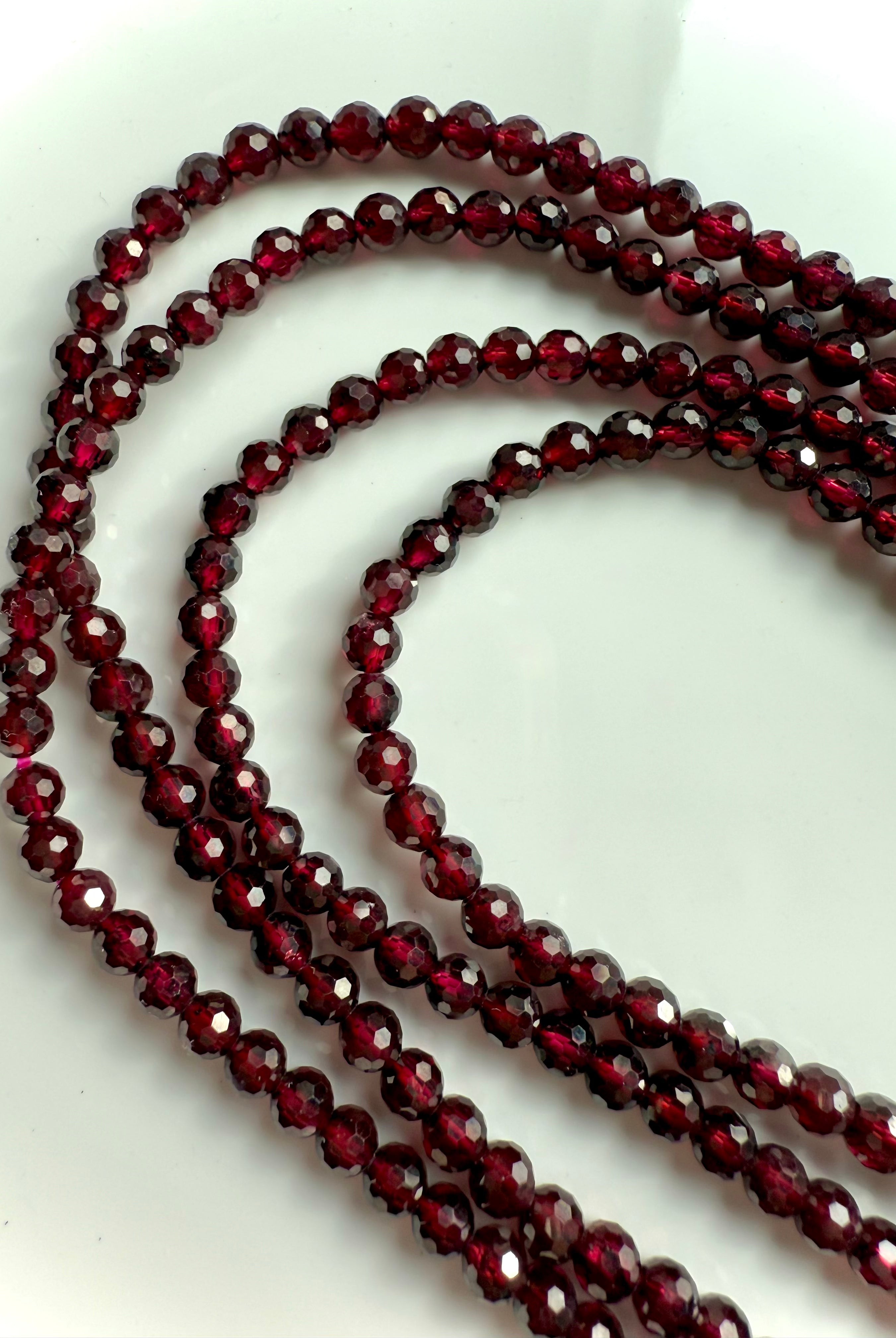 Wear Red Garnet jewelry for a calming energy to help you release stress, worry + anxiety