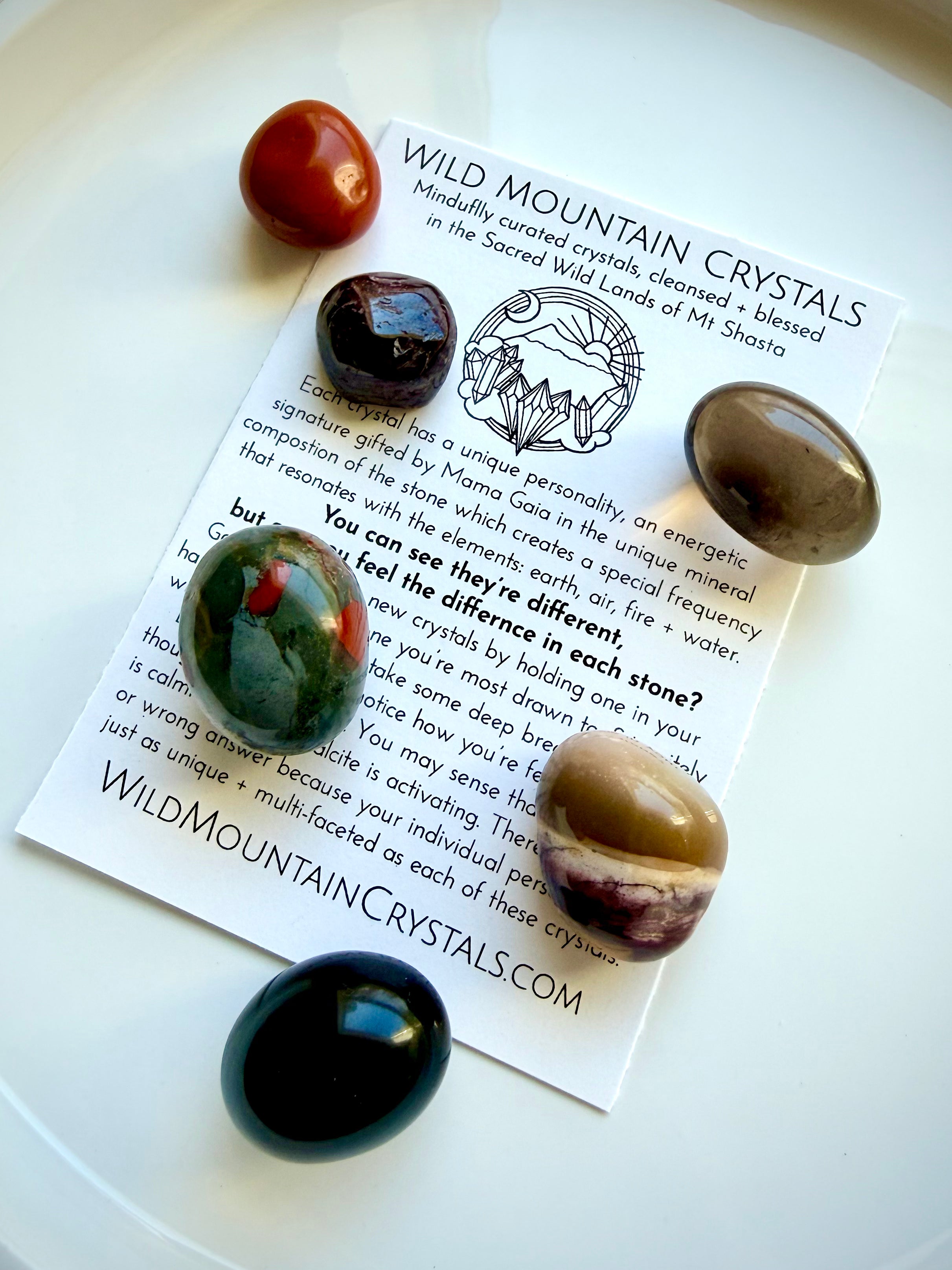 Root Chakra Crystal Set, polished grounding stones for protection, stability, meditation, and mindful living