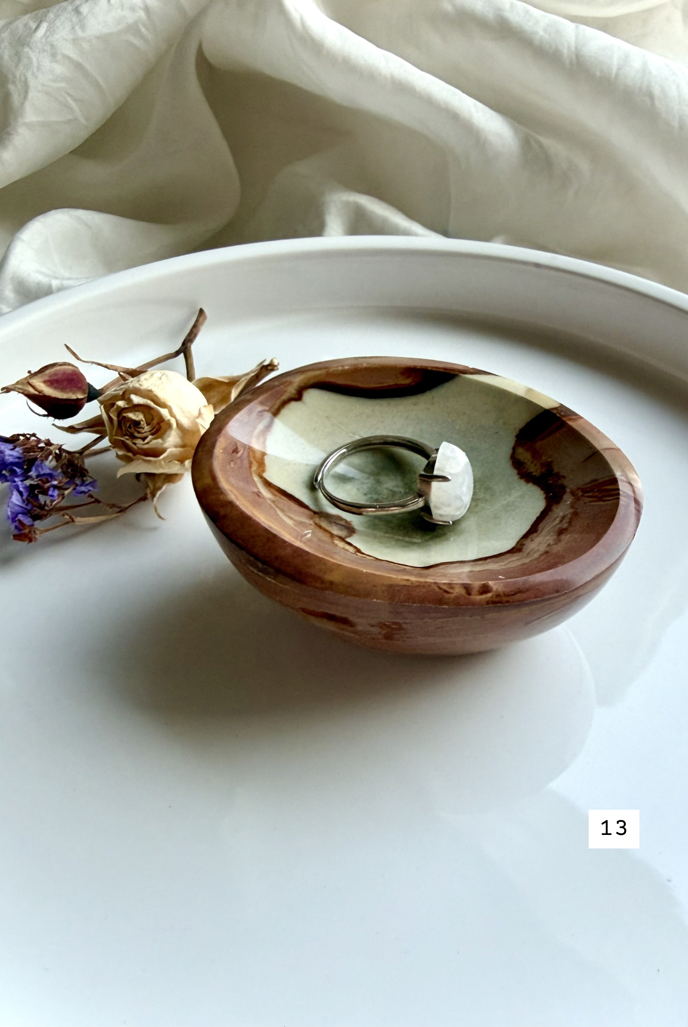 earthy polychrome jasper bowl decorative crystal dish for altar decor and sacred space styling