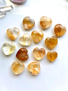 Tiny high quality Golden Healer Quartz Crystal Hearts, small crystal lover gift idea