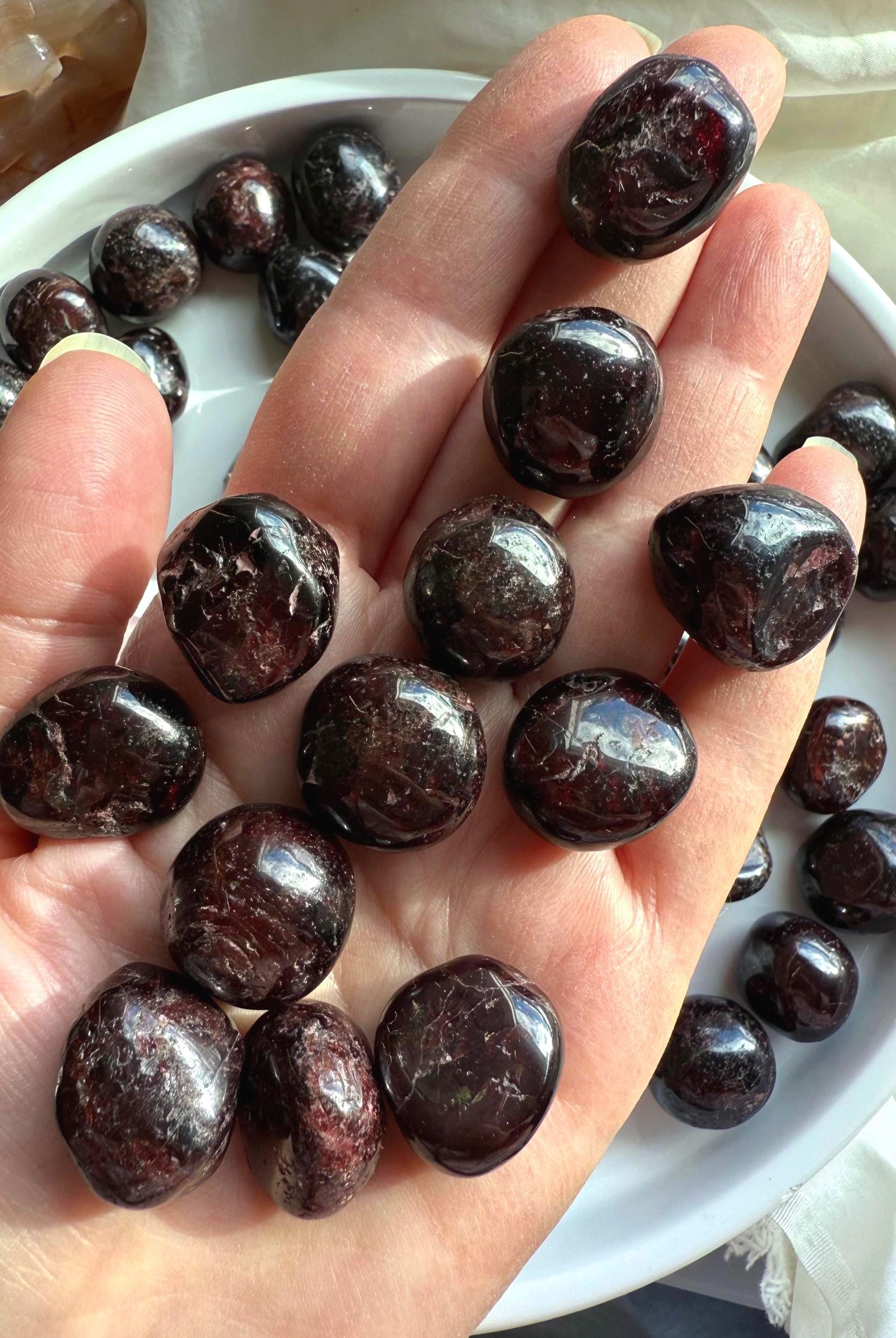 Tumbled Garnets
