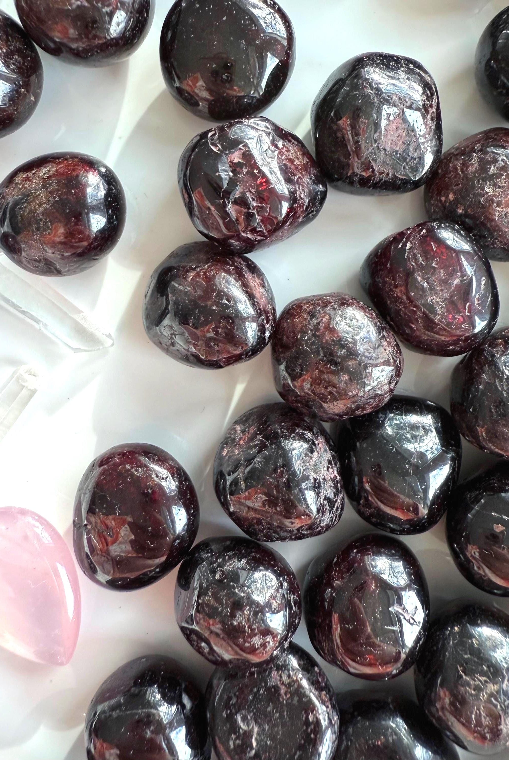 Tumbled Garnets