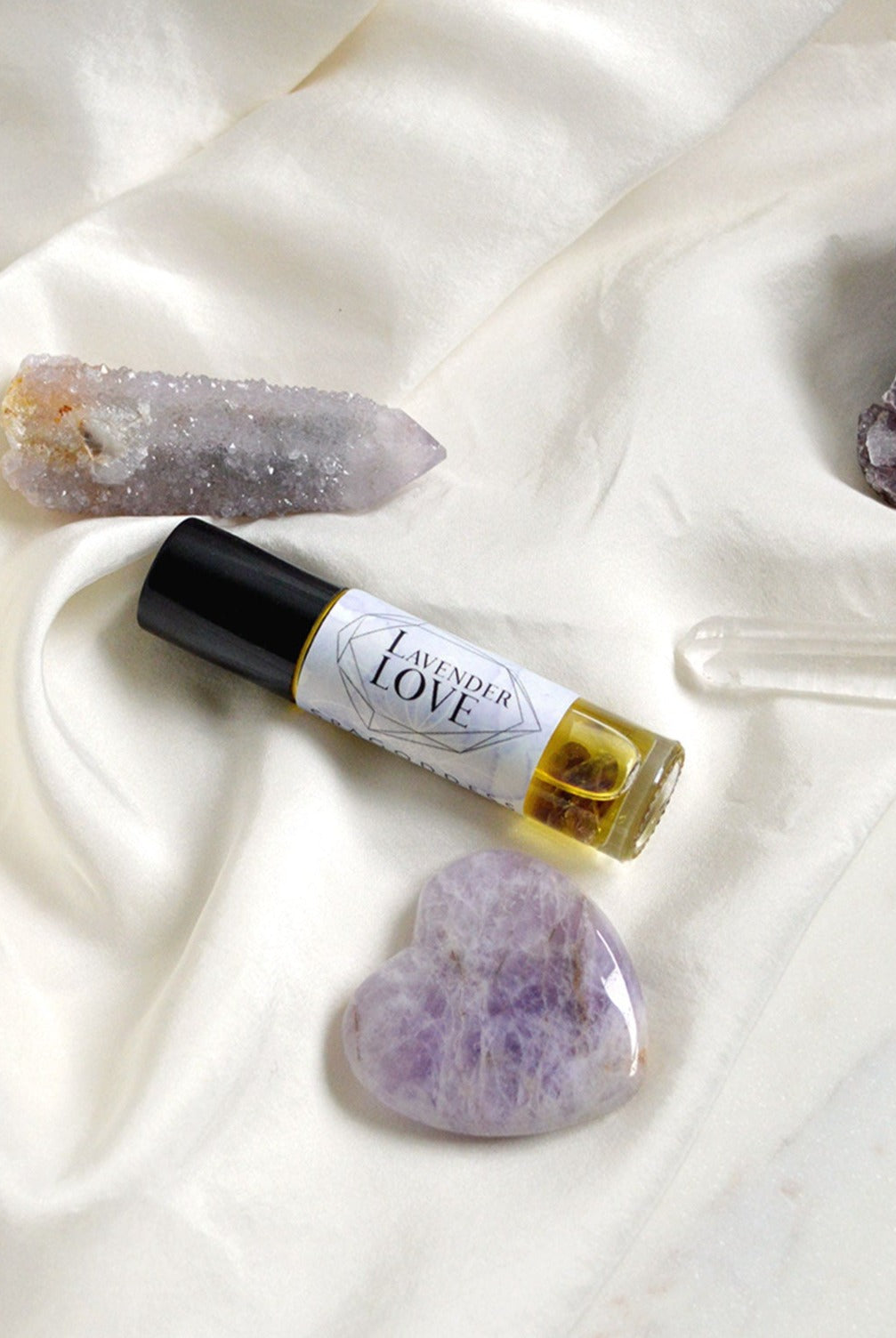 Lavender LOVE Amethyst Infused Aromatherapy for Healing Organic Lavender Essential Oil