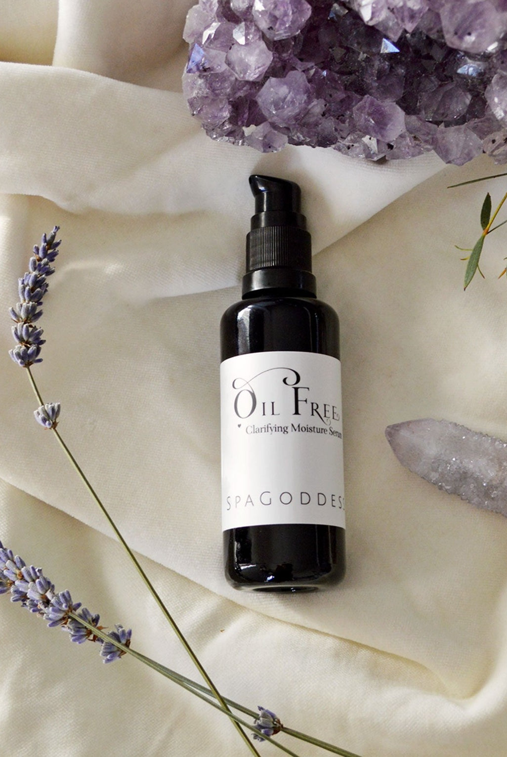 Oil-Free Clarifying Serum, Organic Face Serum w/ Lavender, Hyaluronic Acid + Green Tea