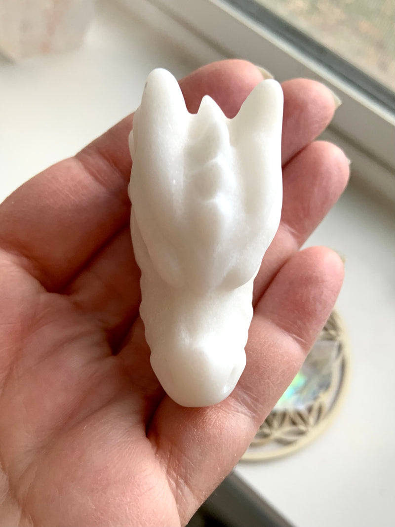 Mini White Jade Snow Dragons