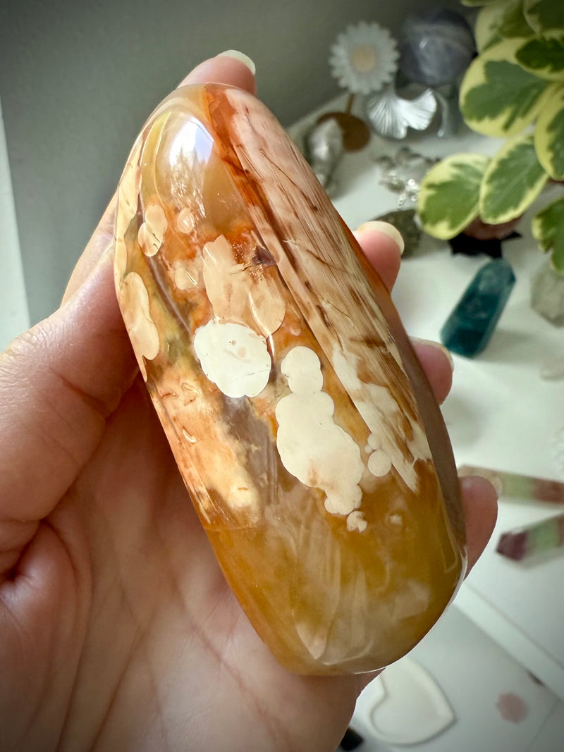 Carnelian Flower Agate Bowl