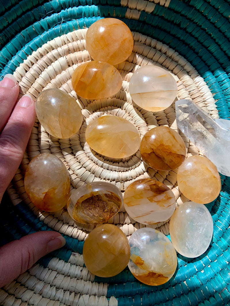 Small Golden Healer Quartz Palmstone