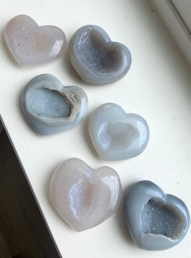 Druzy Agate Crystal Hearts - You Pick!