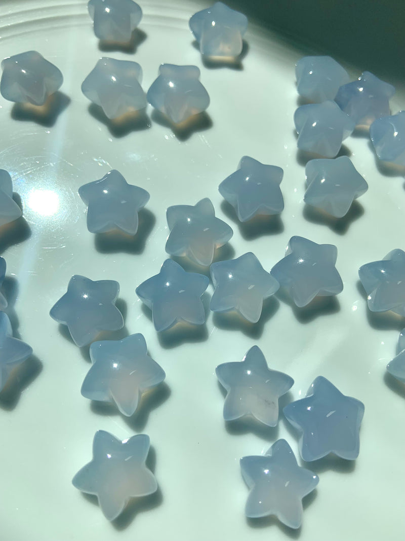 Mini Blue Chalcedony Stars