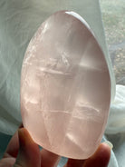 Rose Quartz freeform crystal with luminous pink translucence for love, compassion, and Heart Chakra healing