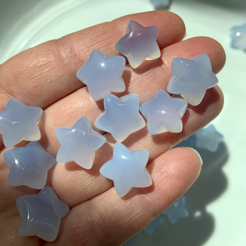 Mini Blue Chalcedony Stars