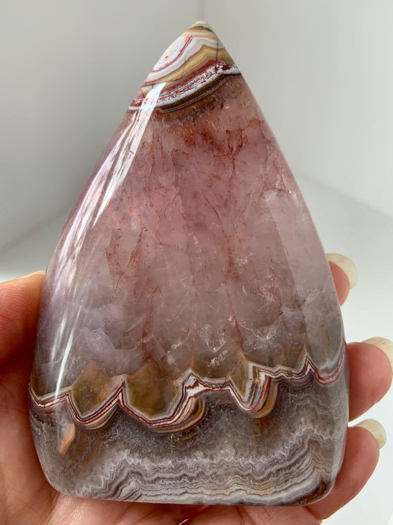 Crazy Lace Agate in Amethyst Flame