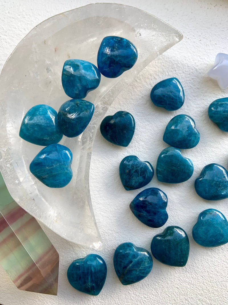 Mini Blue Apatite Hearts