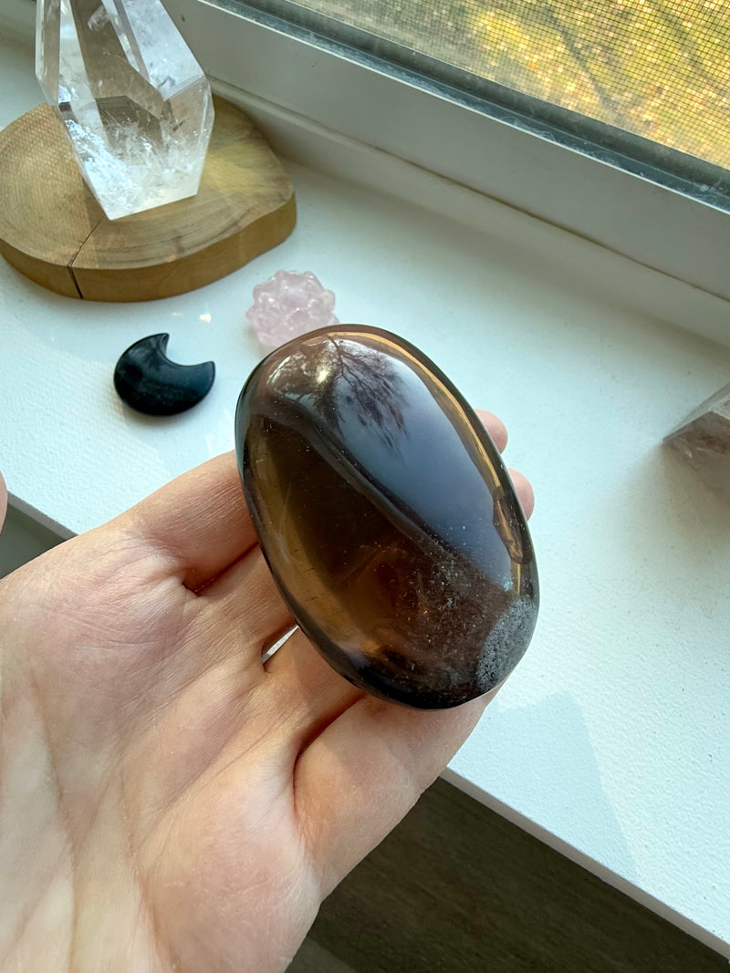 Large Smokey Quartz Palmstone