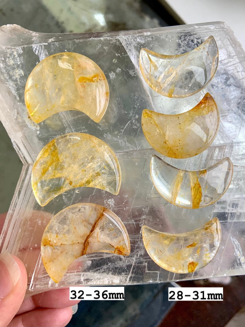 Golden Healer Quartz Moons