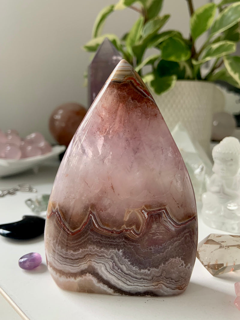 Crazy Lace Agate in Amethyst Flame