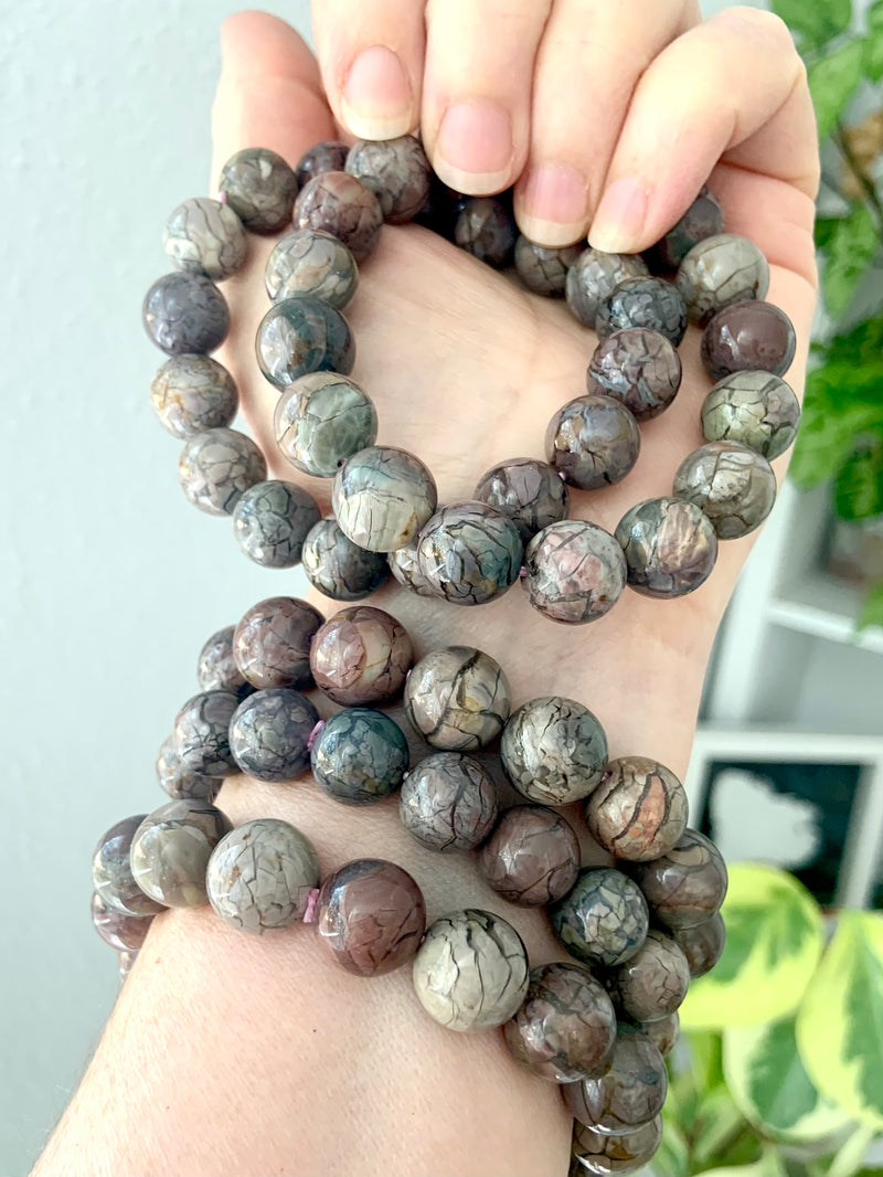 Rare Dragon Vein Alashan Agate Bracelet