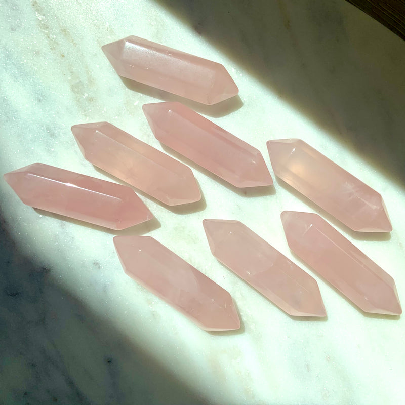 2"  Rose Quartz DT Points