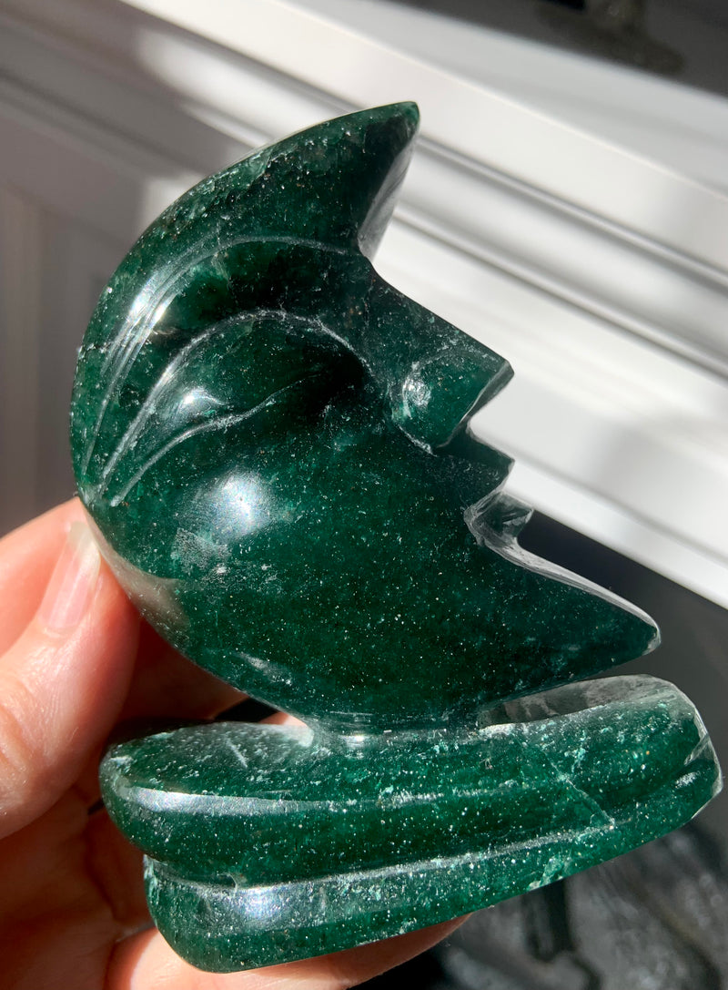 Rare Nephrite Jade Moon Face