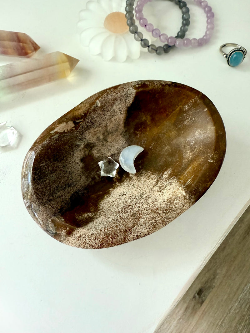 Beautiful Brown Ocean Jasper Bowl