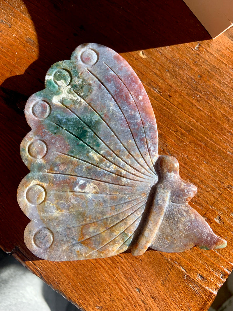 Large Ocean Jasper Fairy Carving