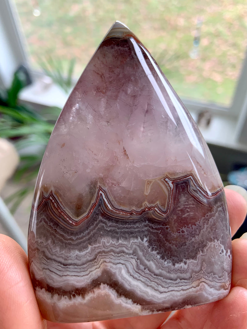 Crazy Lace Agate in Amethyst Flame