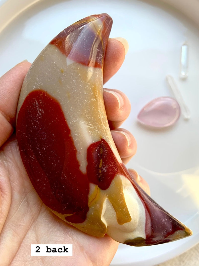 Big Mookaite Jasper Crescent Moons ~ Powerful Earth Medicine