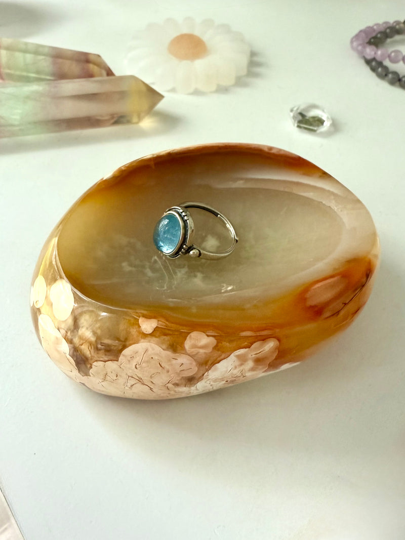Carnelian Flower Agate Bowl