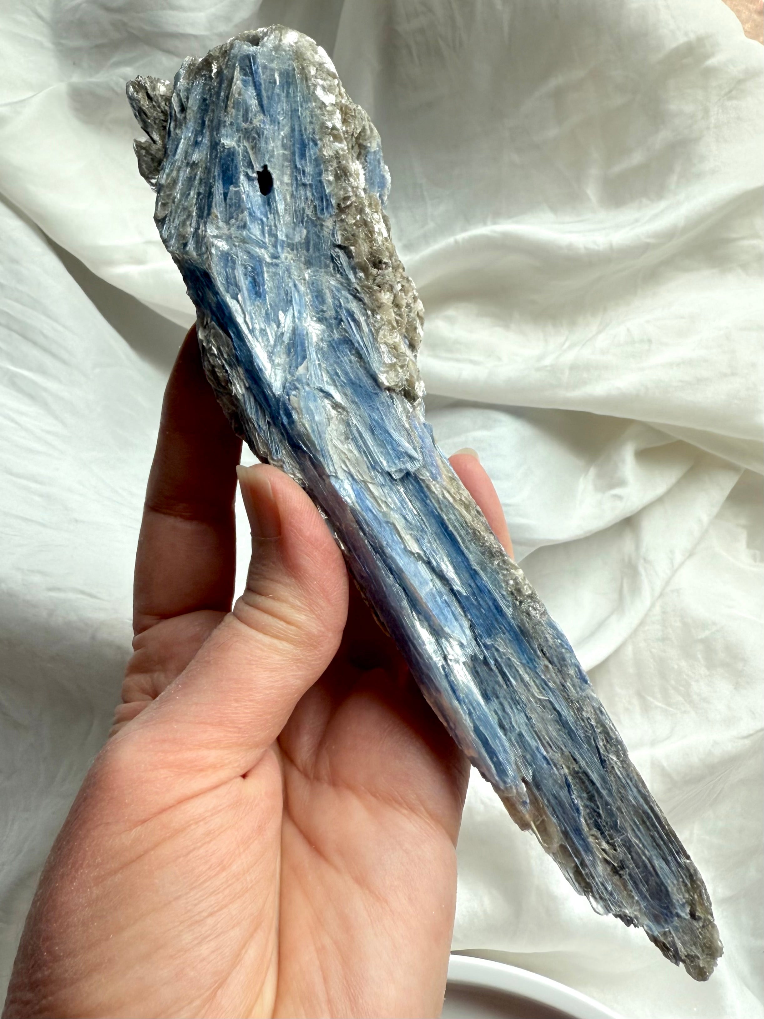 raw blue kyanite mineral texture, high vibration crystal for meditation and energy work