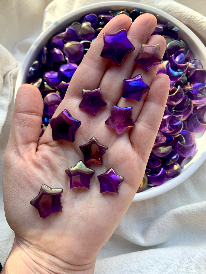 Aura Amethyst Moons, Stars + Hearts