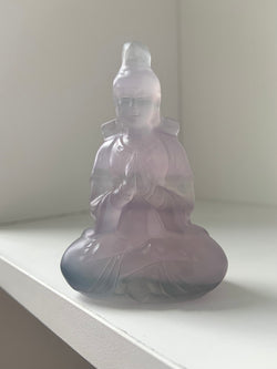 Fluorite Crystal Quan Yin Statue
