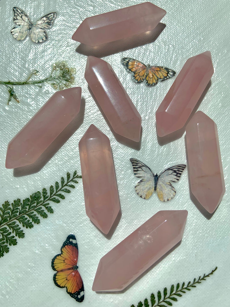 2"  Rose Quartz DT Points