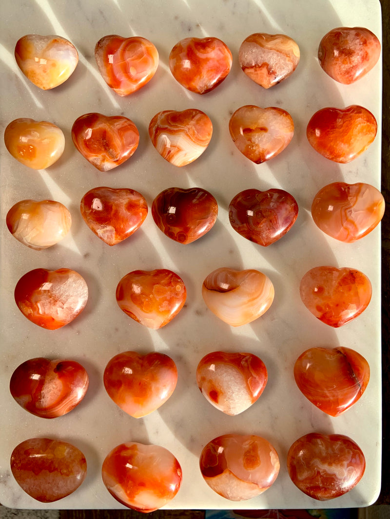 Small Carnelian Hearts - Pick your fav!