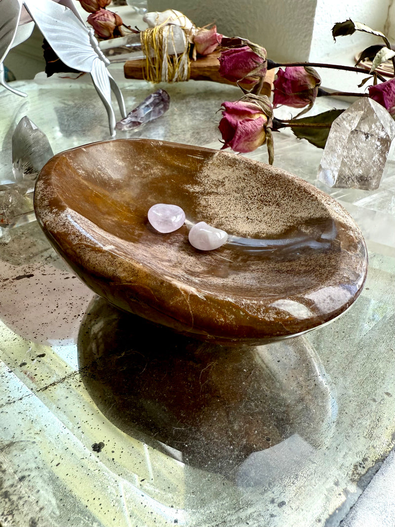 Beautiful Brown Ocean Jasper Bowl