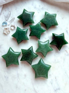 Green Aventurine crystal stars arranged for seasonal décor, altar displays, abundance rituals, and meaningful crystal gifts
