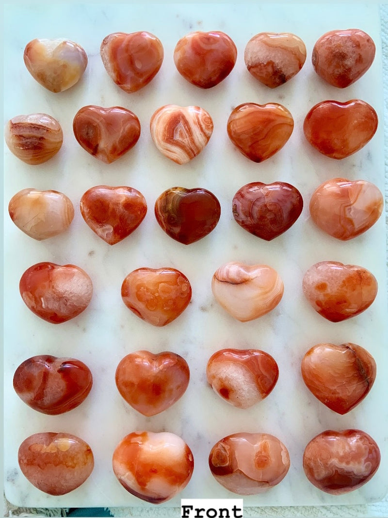 Small Carnelian Hearts - Pick your fav!