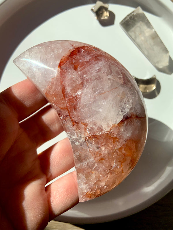 Chunky Fire Quartz Moon