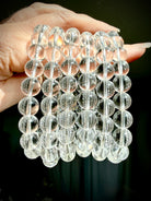 Clear Quartz bracelets with high clarity crystal beads for energy, alignment and Crown Chakra